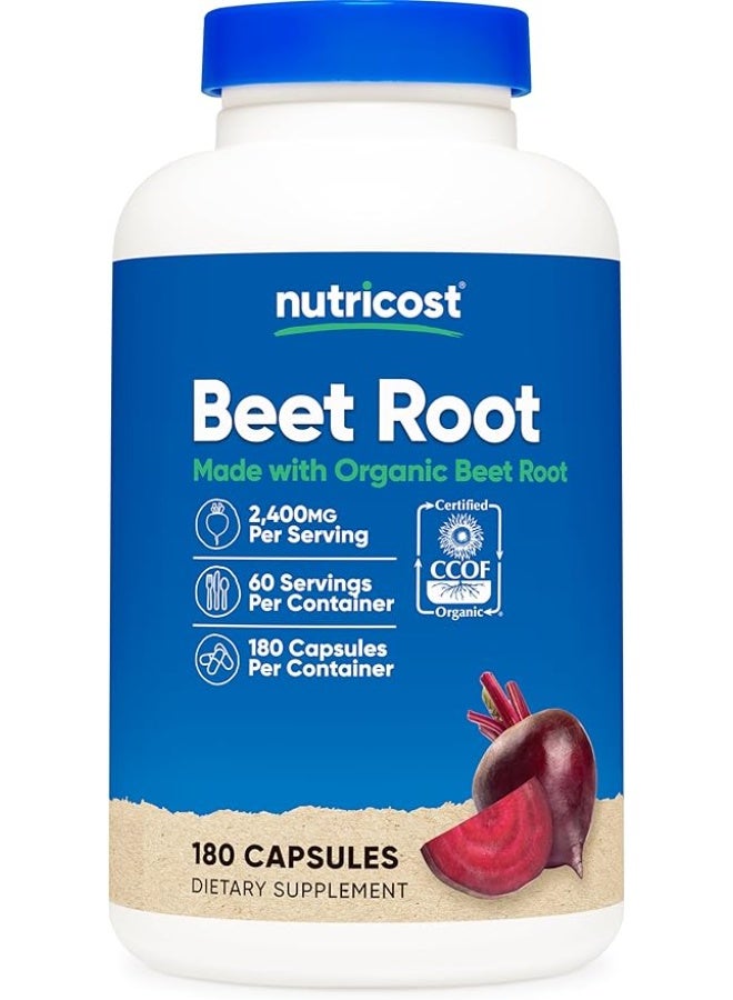 Nutricost, Beet Root, 180 Capsules (800 mg per Capsule) - Image 1